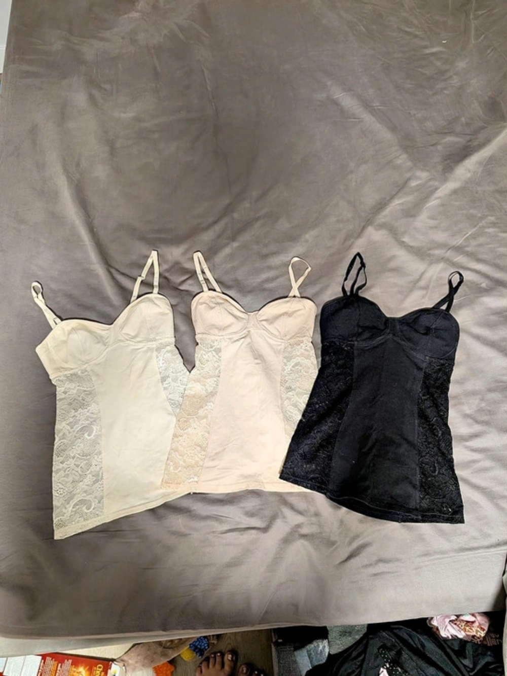 Lace Camisole Set in Black & Pink&Cream Talula Aritzia
